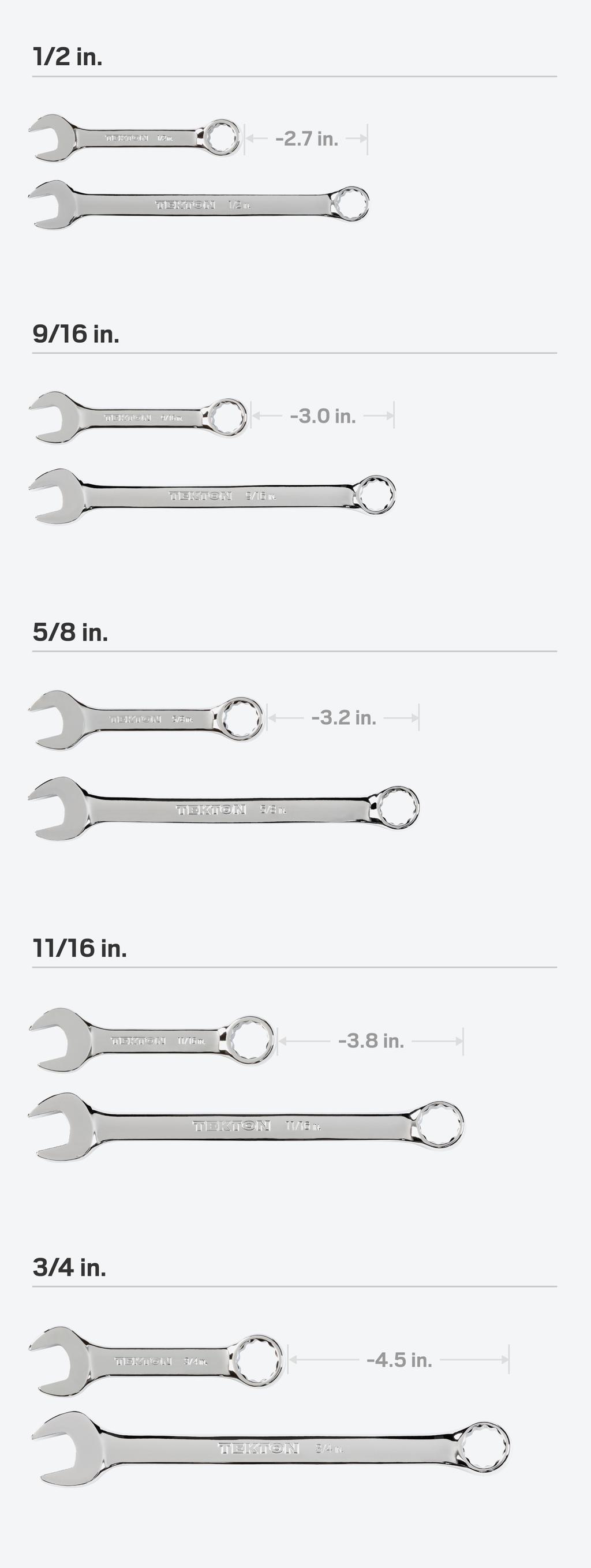 Stubby and Standard Length Combination Wrench Set (71Piece) TEKTON