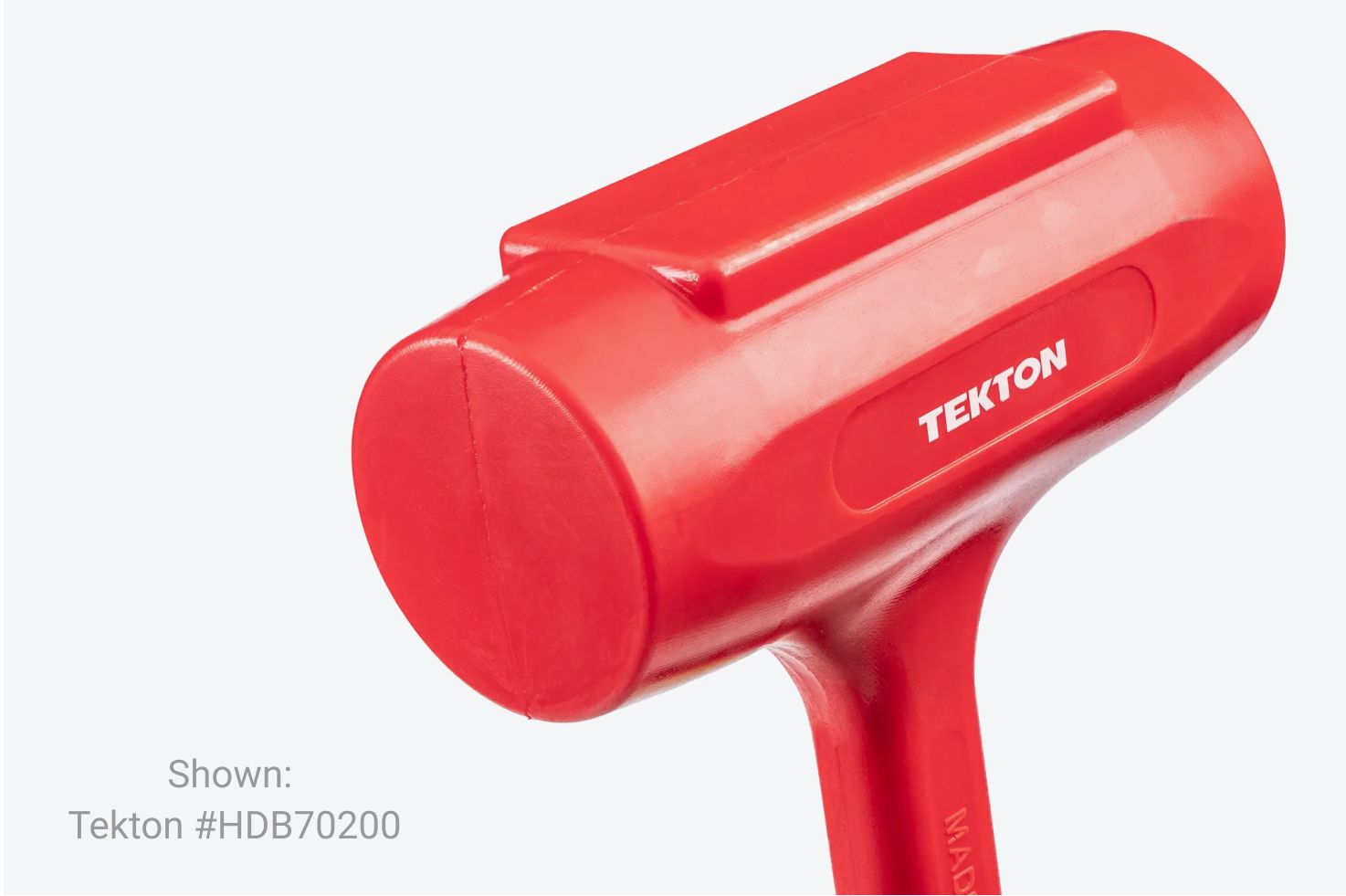 Close up view of Tekton dead blow sledge hammer #HDB70200