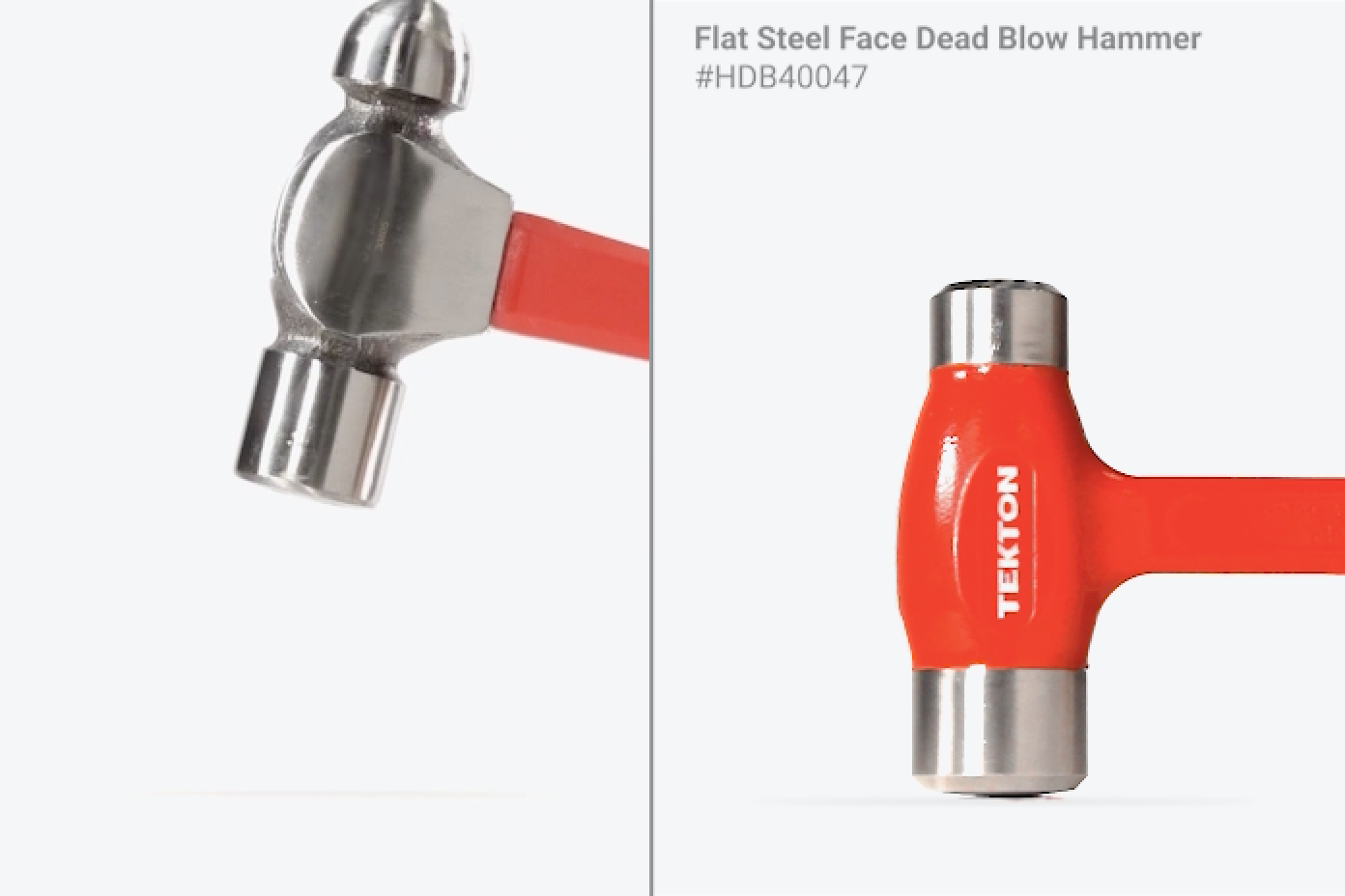5-Piece Flat Steel Face Dead Blow Hammer Set | TEKTON