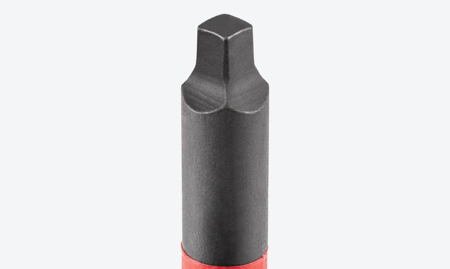A square insulated screwdriver tip.
