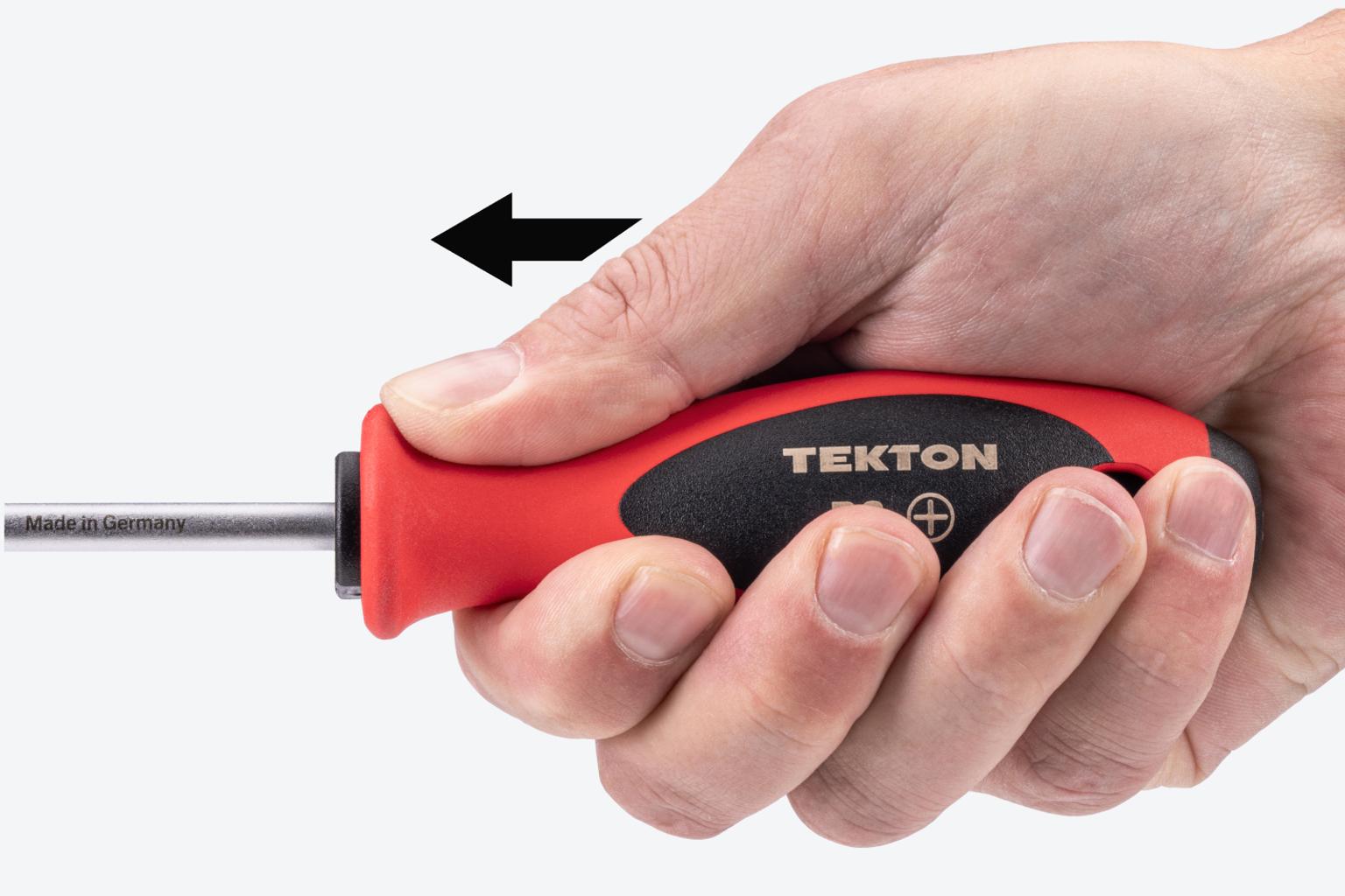 A hand holding a Tekton P2 screwdriver #DWP00302