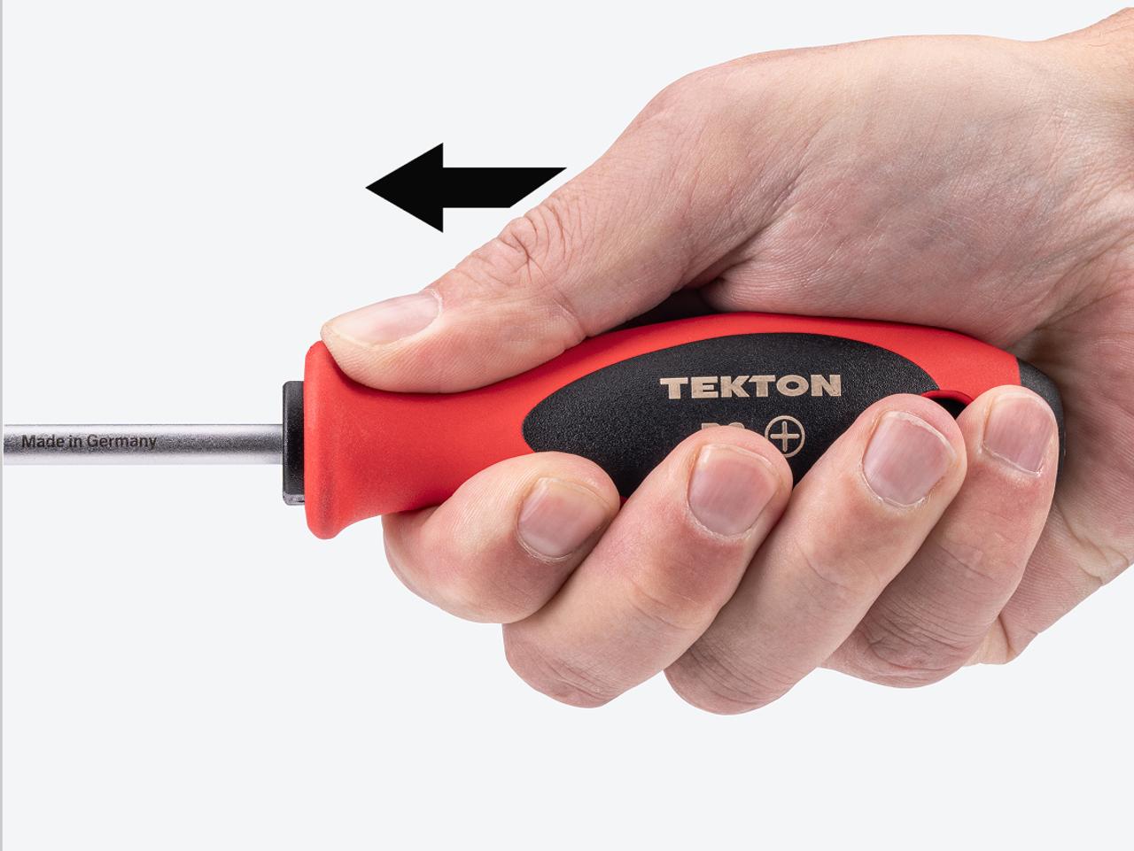 A hand holding a Tekton P2 screwdriver #DWP00302