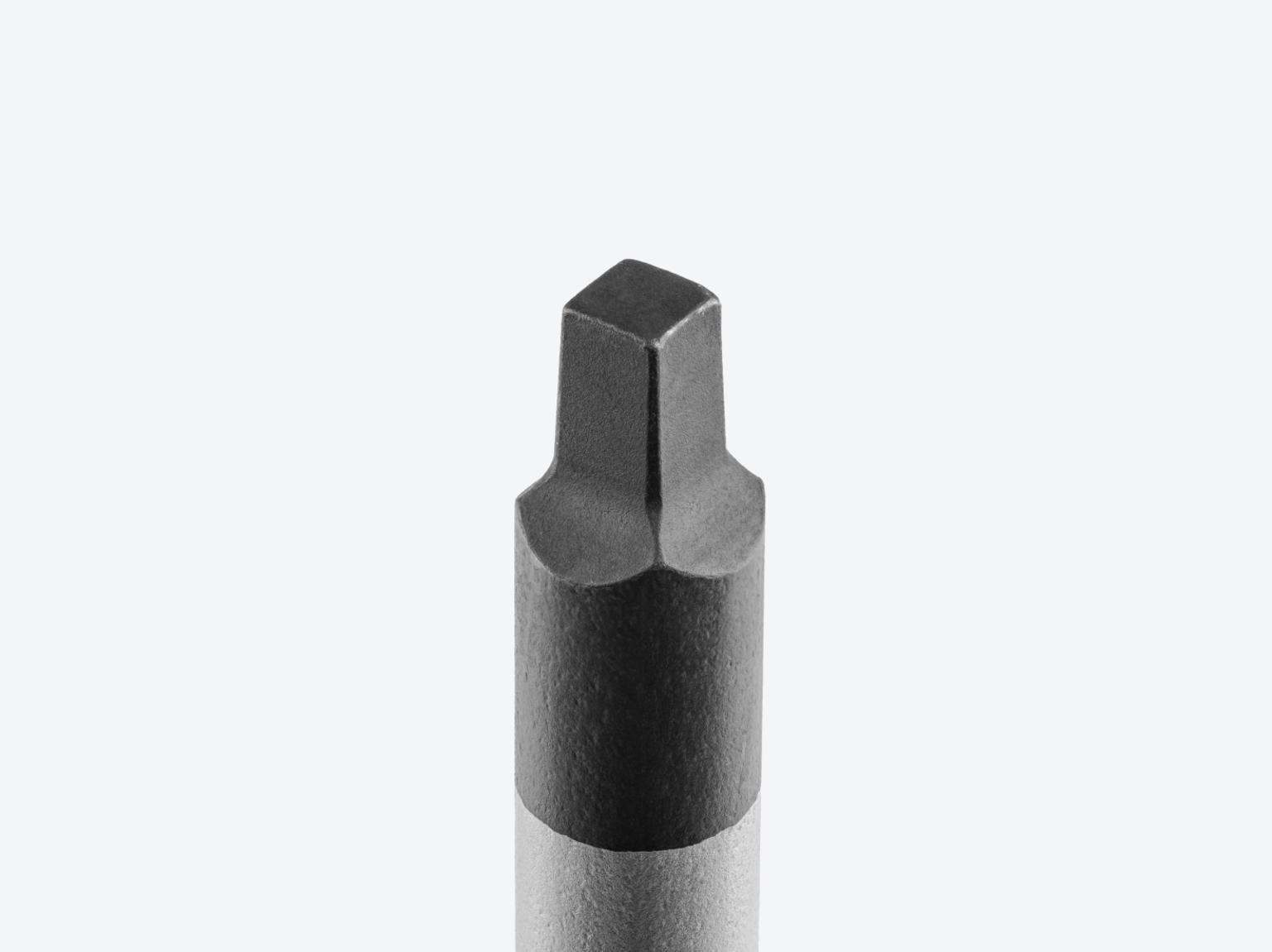 Close-up of a square screwdriver tip