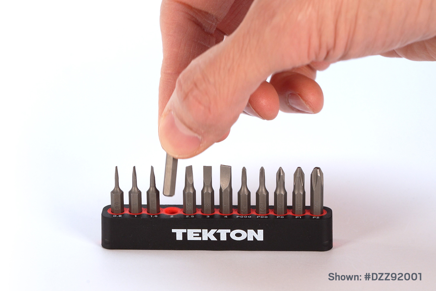 4 mm Phillips and Slotted Bit Set with Rail (12-Piece) | TEKTON