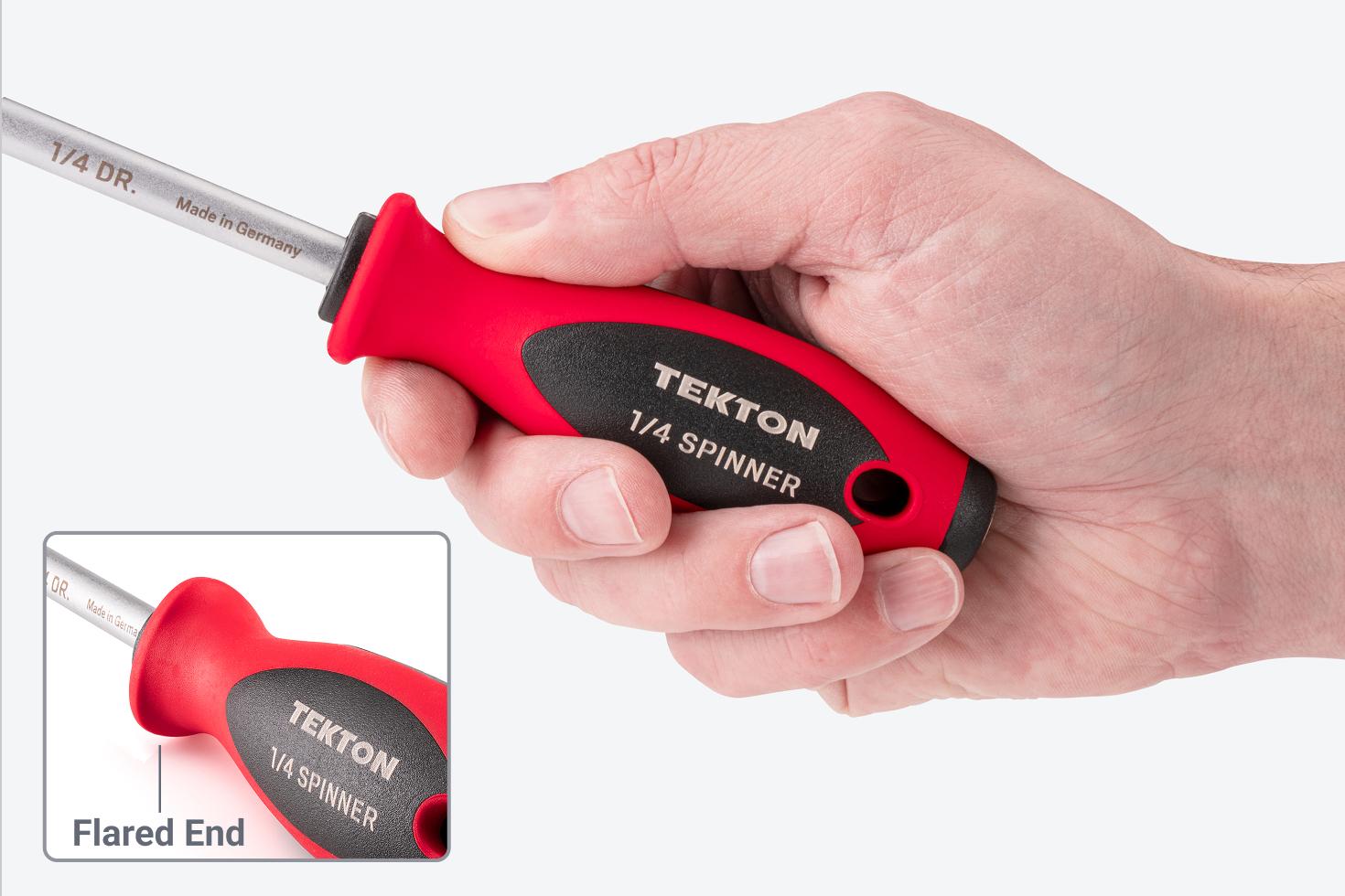 A spinner handle being held