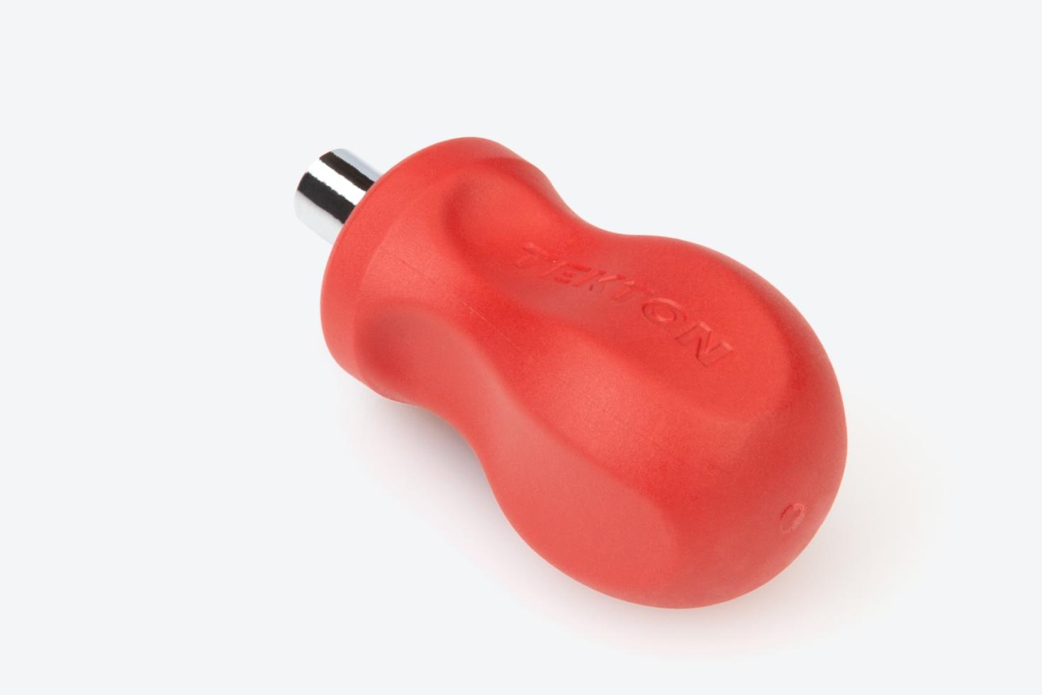 A red 3-in-1 stubby driver handle