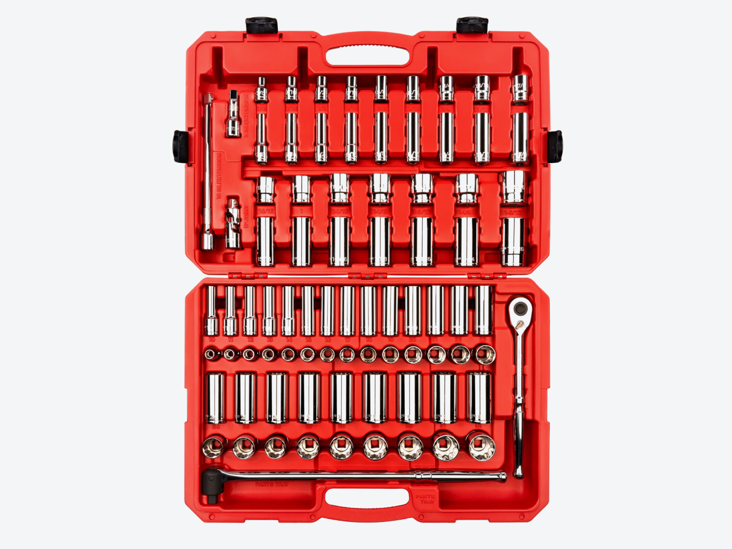 1/4, 3/8, 1/2 Inch Drive 12-Point Socket and Ratchet Set | TEKTON