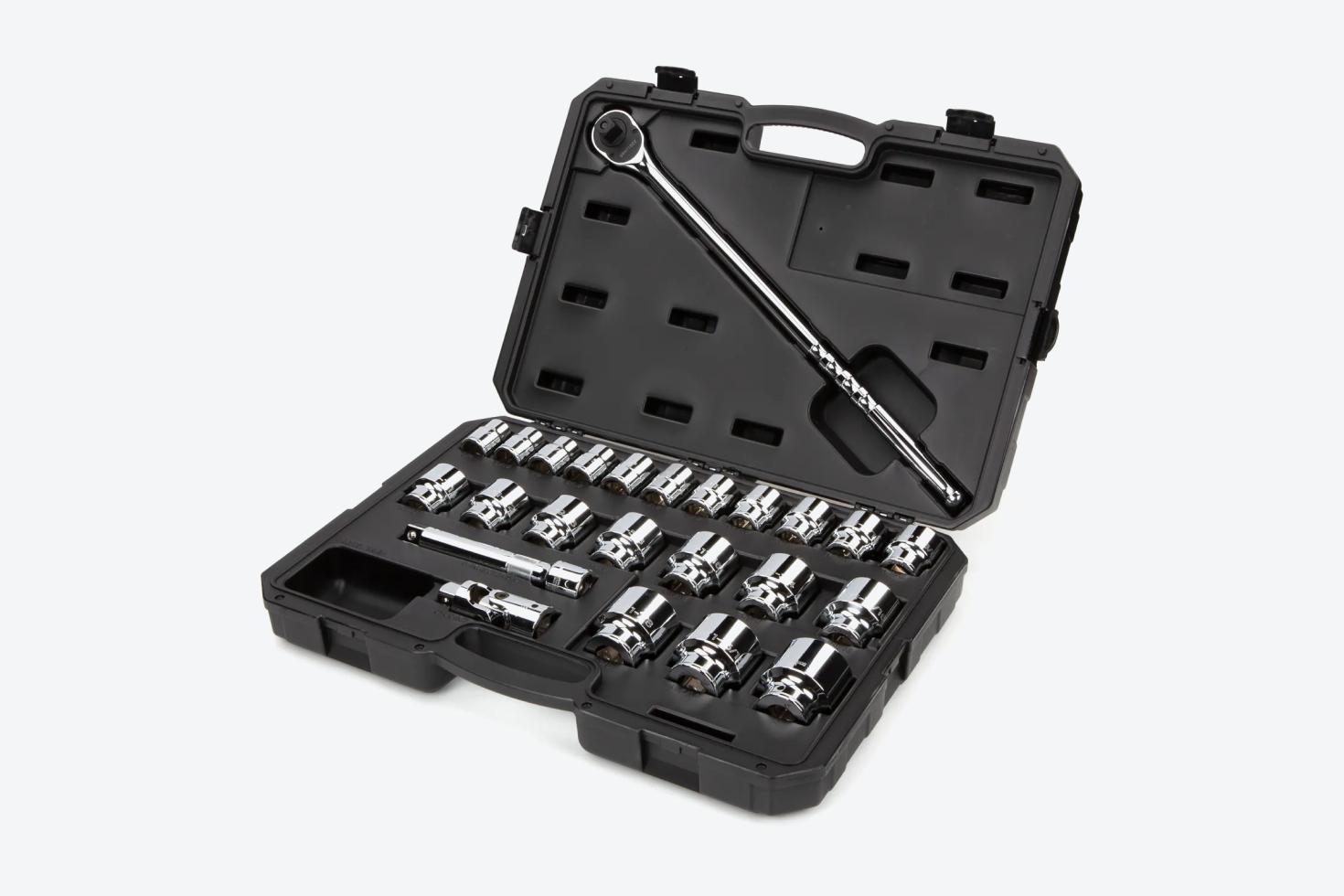 Tekton impact socket set #SKT35104 in a black blow mold case.