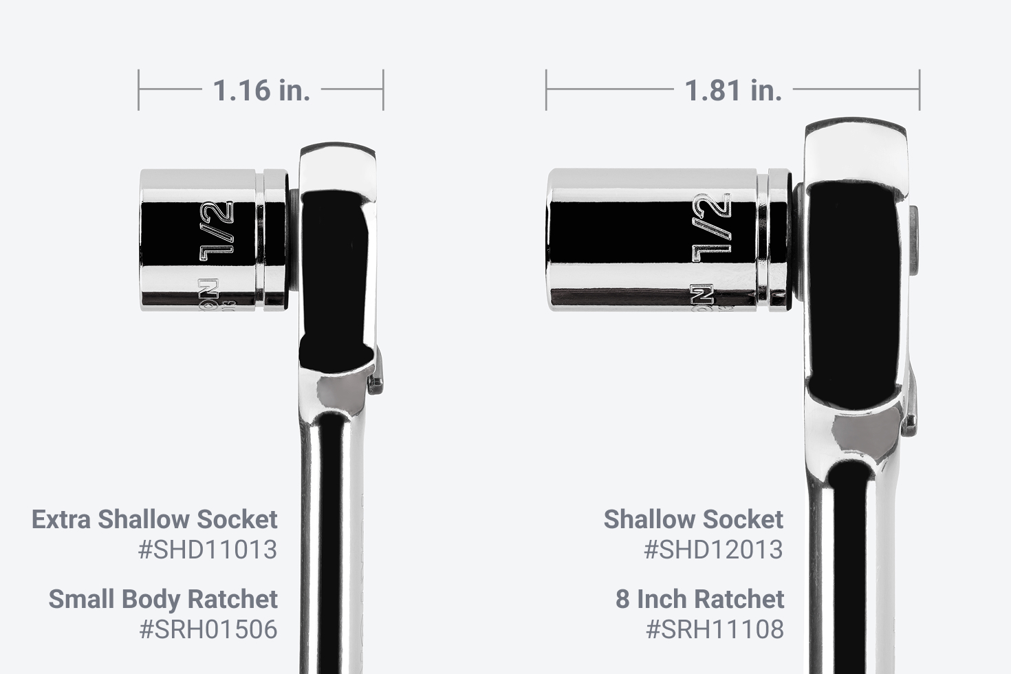3/8 Inch Drive x 23 mm Extra-Shallow 6-Point Socket | TEKTON