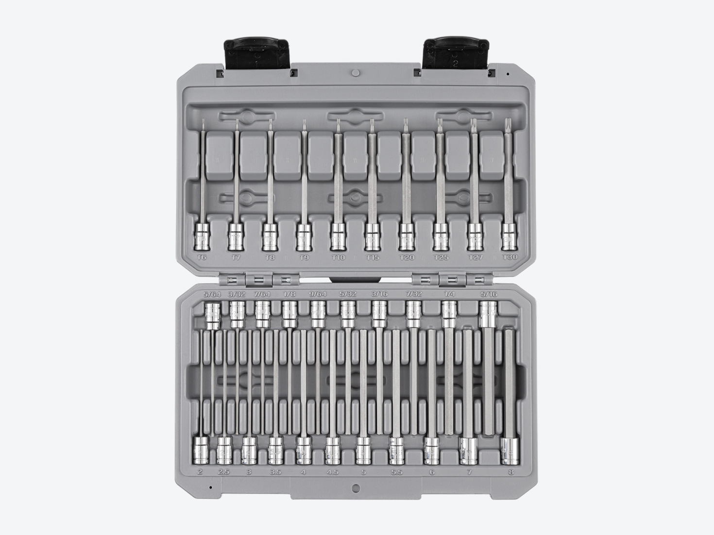 1/4, 3/8, 1/2 Inch Drive Bit Socket Set with Cases (248-Piece