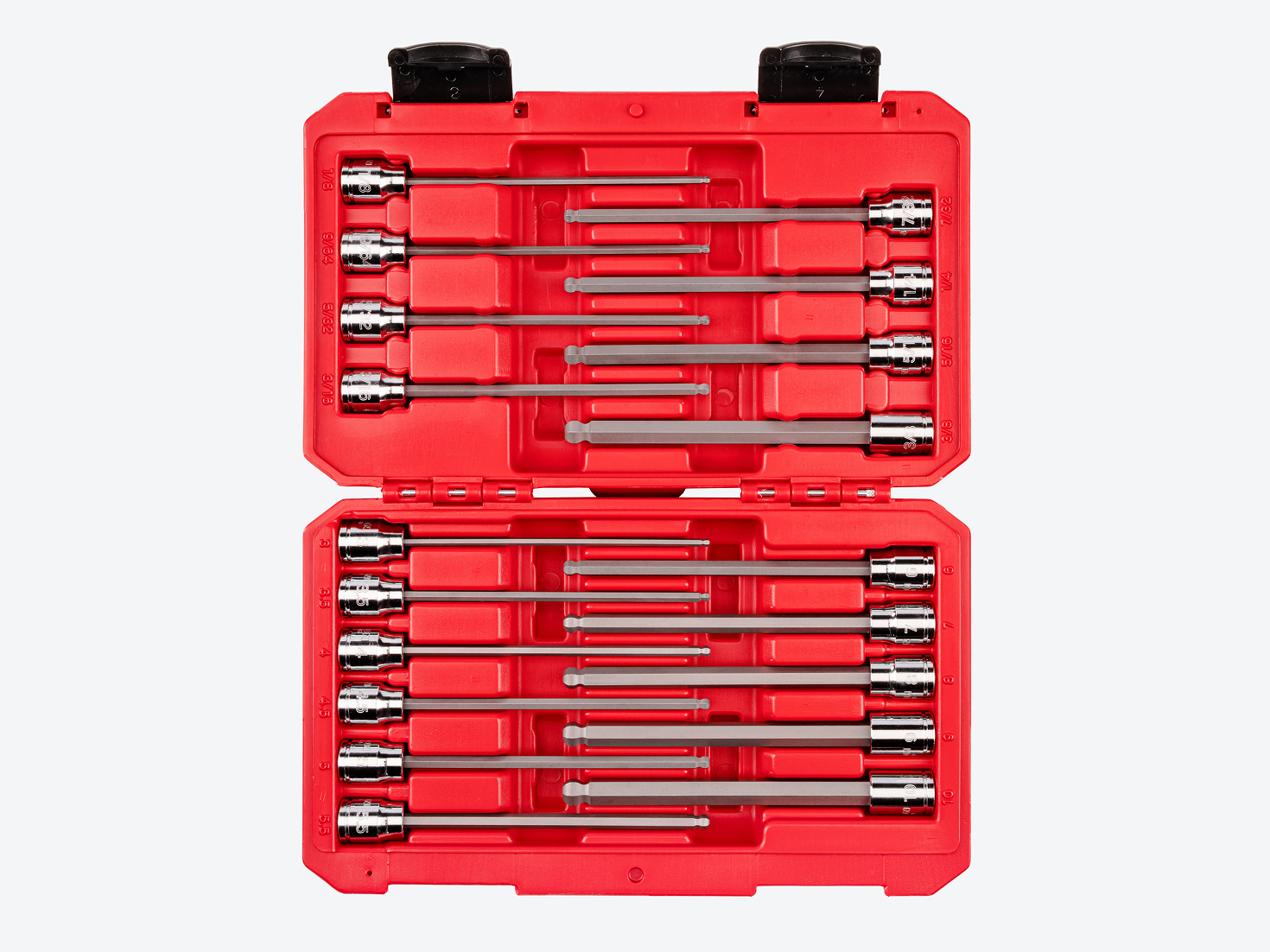 1/4, 3/8, 1/2 Inch Drive Bit Socket Set with Cases (248-Piece