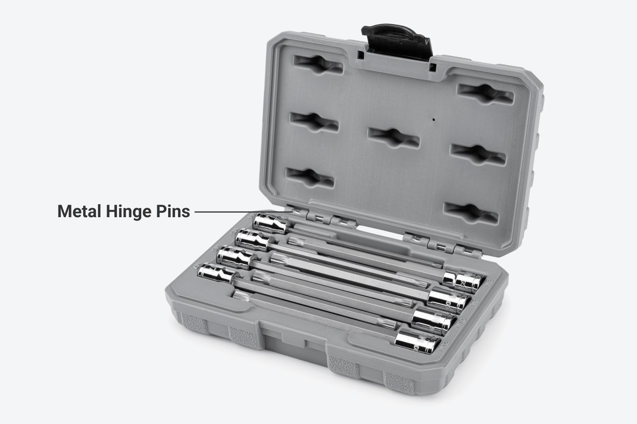 3/8 Inch Long Triple Square Bit Socket Set (8Piece) TEKTON