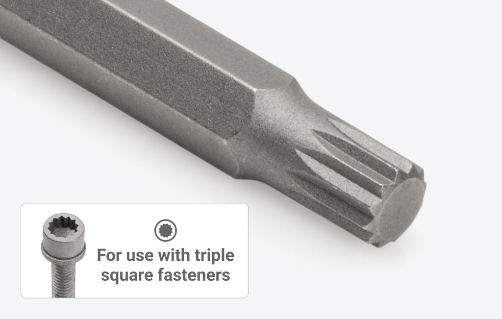 3/8 Inch Long Triple Square Bit Socket Set (8Piece) TEKTON