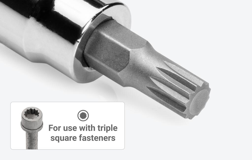 3/8 Inch Drive Triple Square and 1/2 Inch Drive TR Triple Square Bit