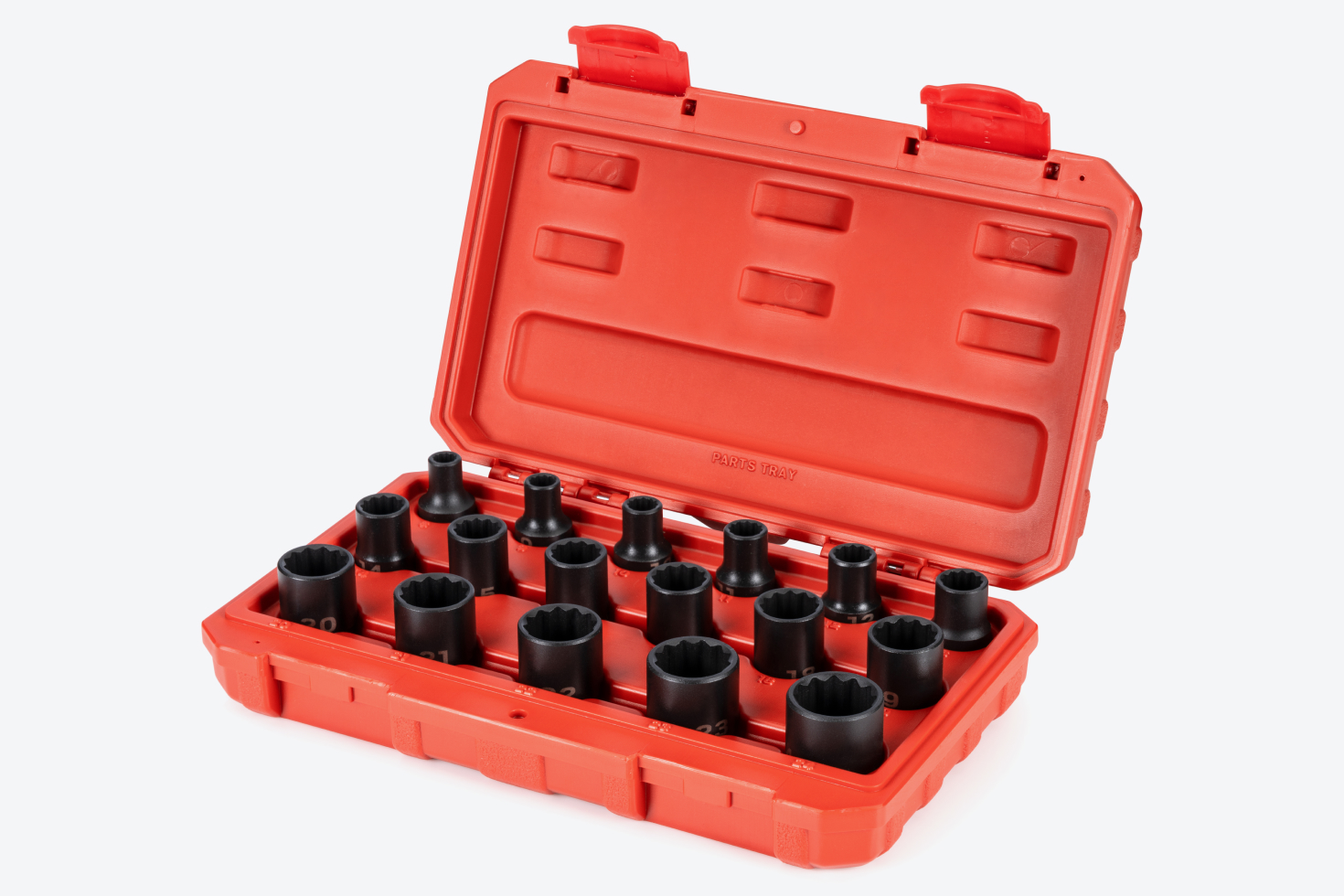 1/2 Inch Drive Shallow 12-Point Impact Socket Set (8 - 24 mm) | TEKTON