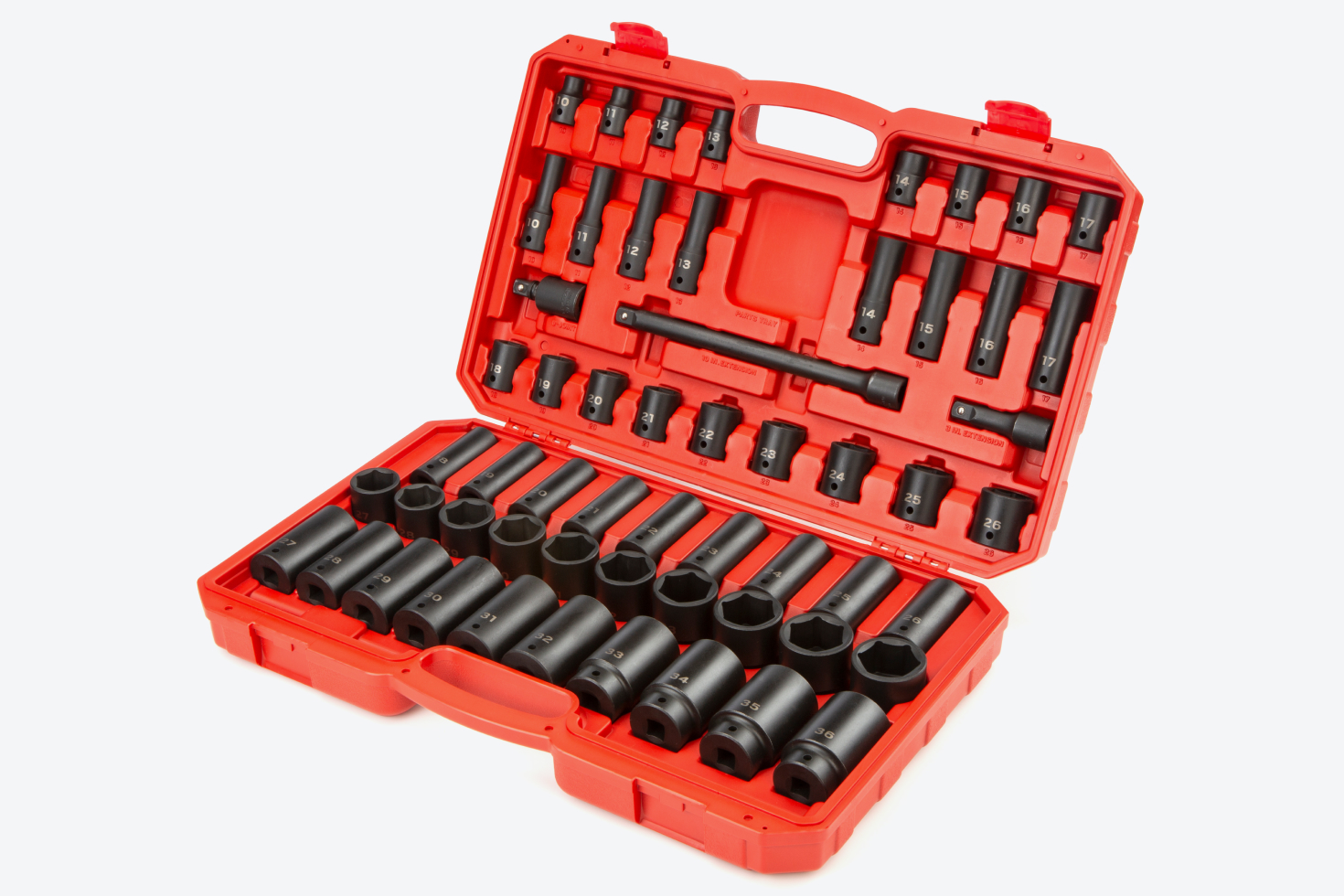 1/2 Inch Drive 6-Point Impact Socket Set (10 - 36 mm) | TEKTON