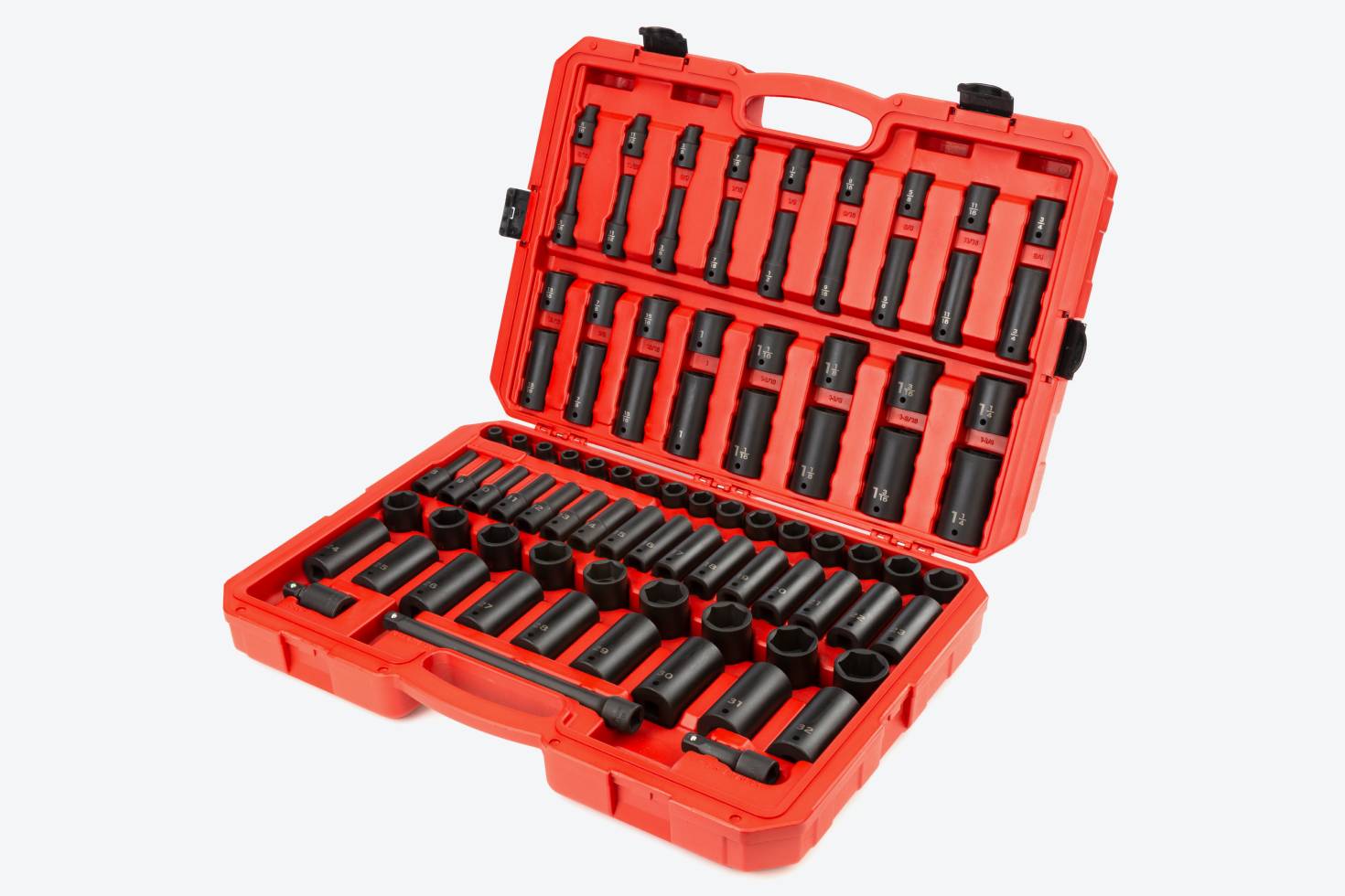 1/2 Inch Drive 6-Point Impact Socket Set (87-Piece) | TEKTON