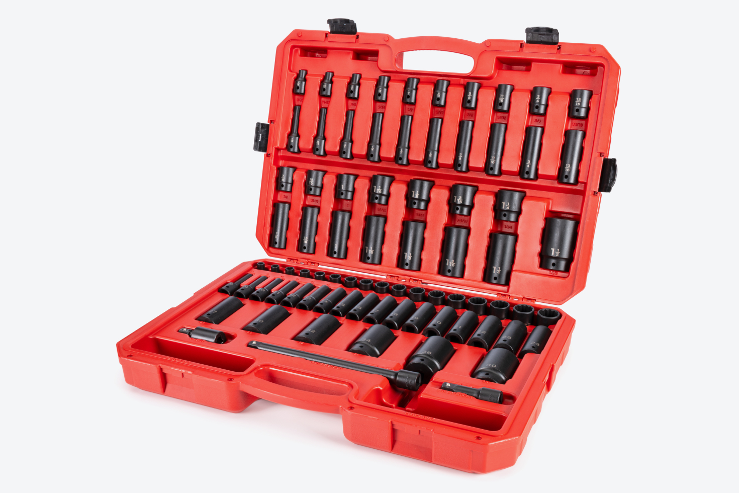 1/2 Inch Drive 12-Point Impact Socket Set (78-Piece) | TEKTON