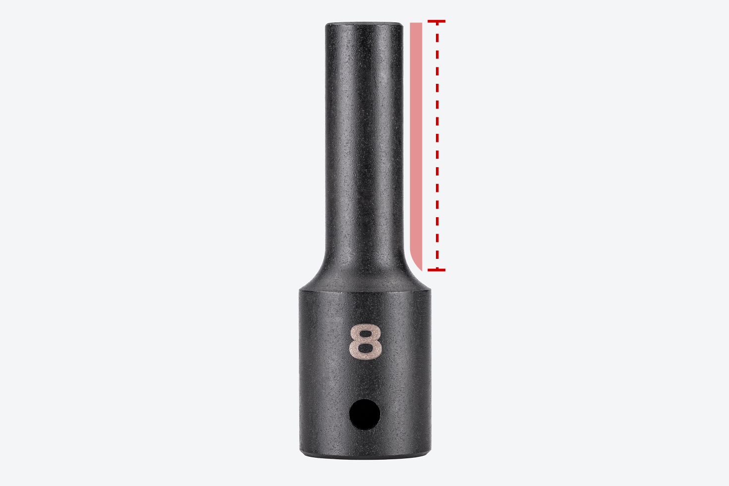 1/2 Inch Drive x 9 mm Deep 6-Point Impact Socket | TEKTON