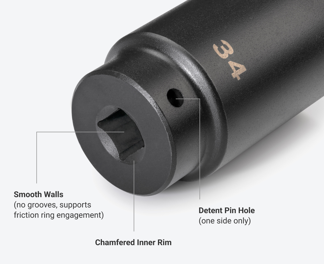 あいことひー 1/2 Inch Drive x 34 mm 6-Point Impact Socket | TEKTON | SID22134