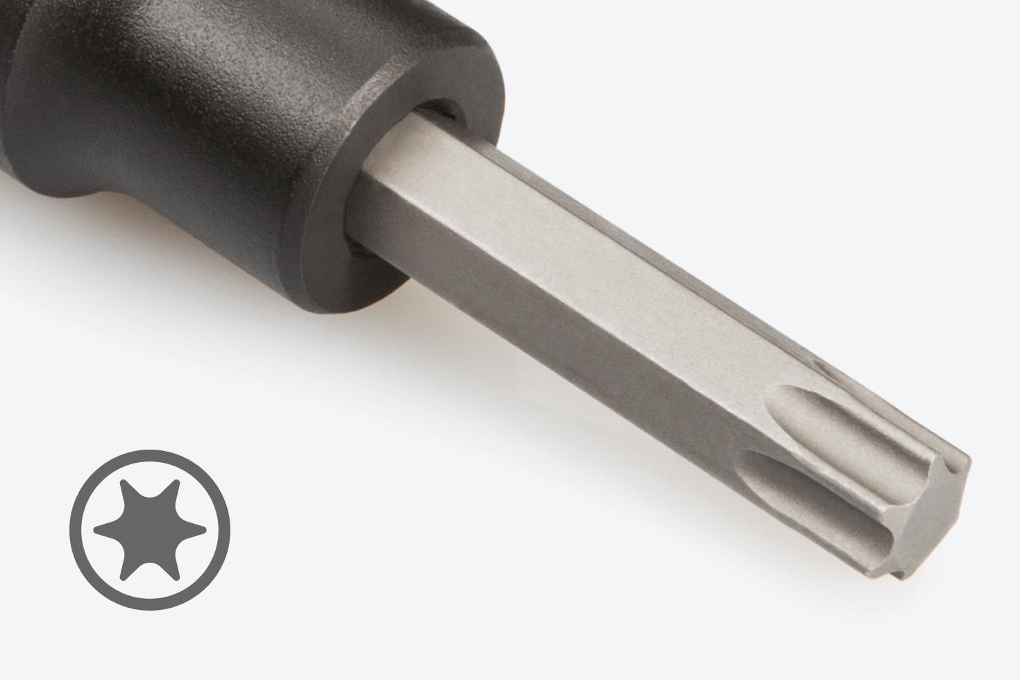 Close-up view of a Torx® impact drive bit socket