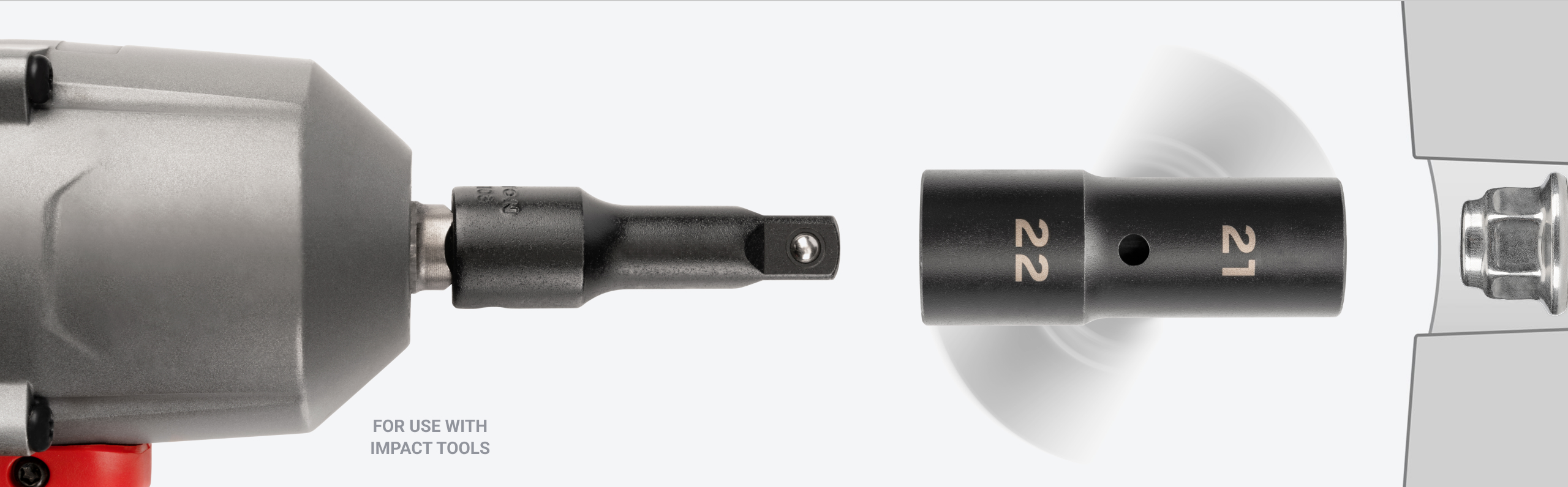 1/2 Inch Drive 17 x 19 mm Deep Thin Wall Impact Flip Socket | TEKTON