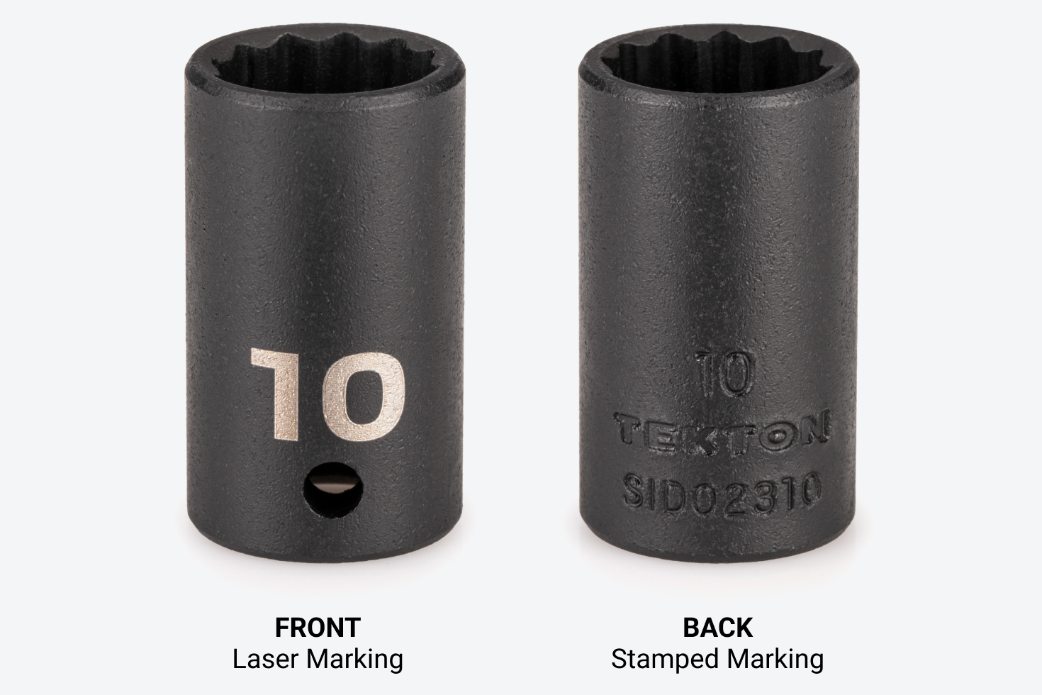 1/4 Inch Drive 12-Point Impact Socket Set with Rail (4–17 mm