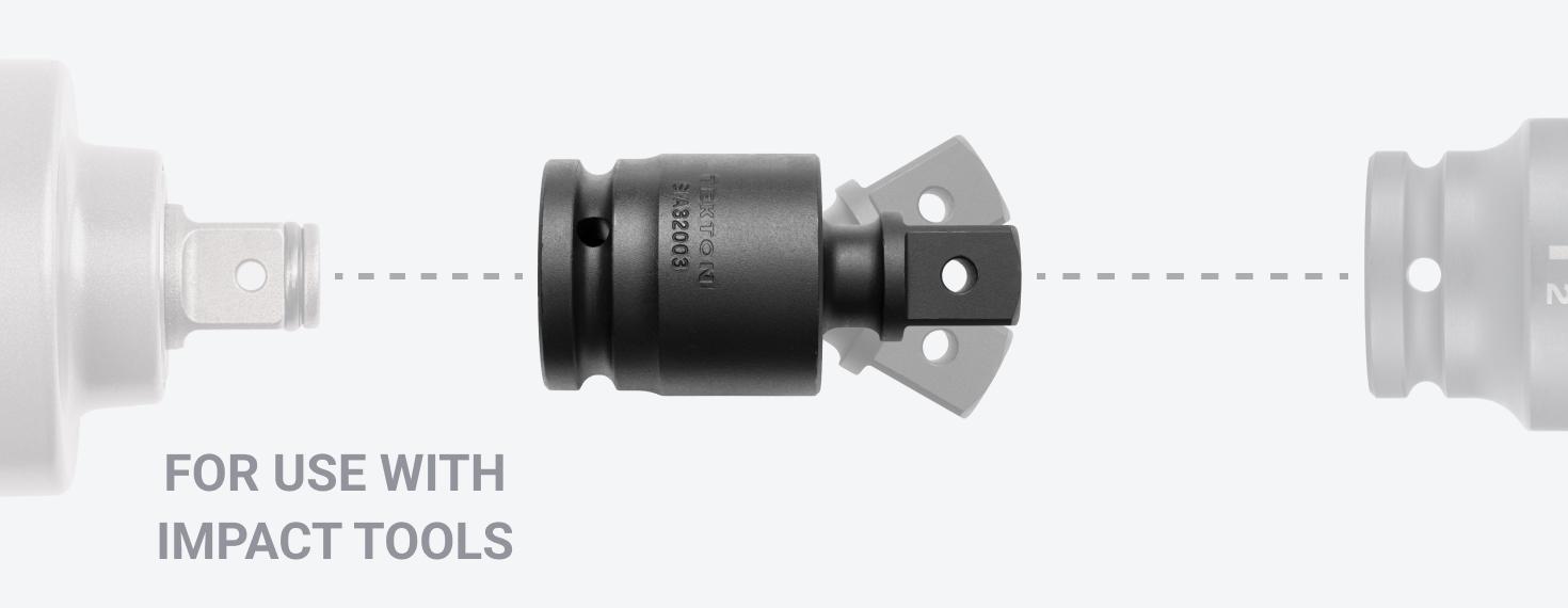 Tekton impact universal joints are for use with impact tools