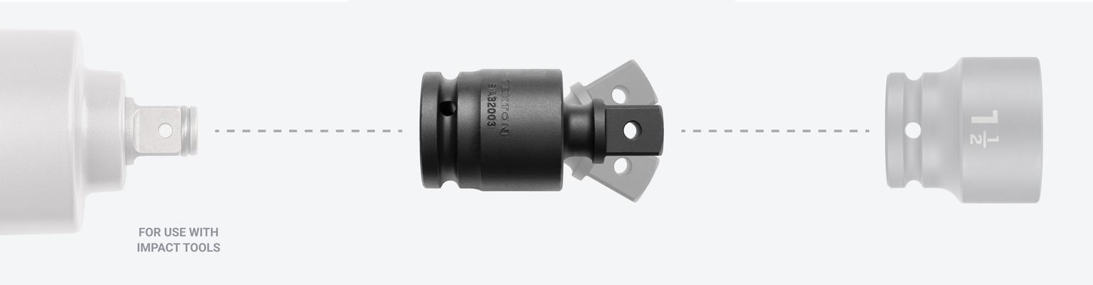 Tekton impact universal joints are for use with impact tools
