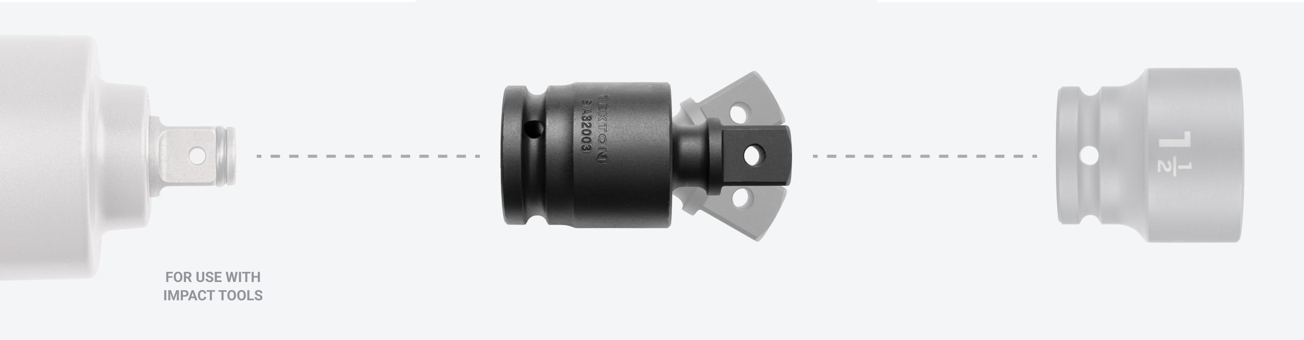 Tekton impact universal joints are for use with impact tools