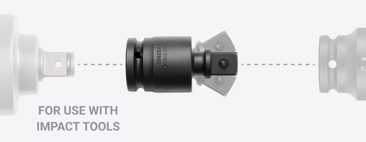 Tekton impact universal joints are for use with impact tools
