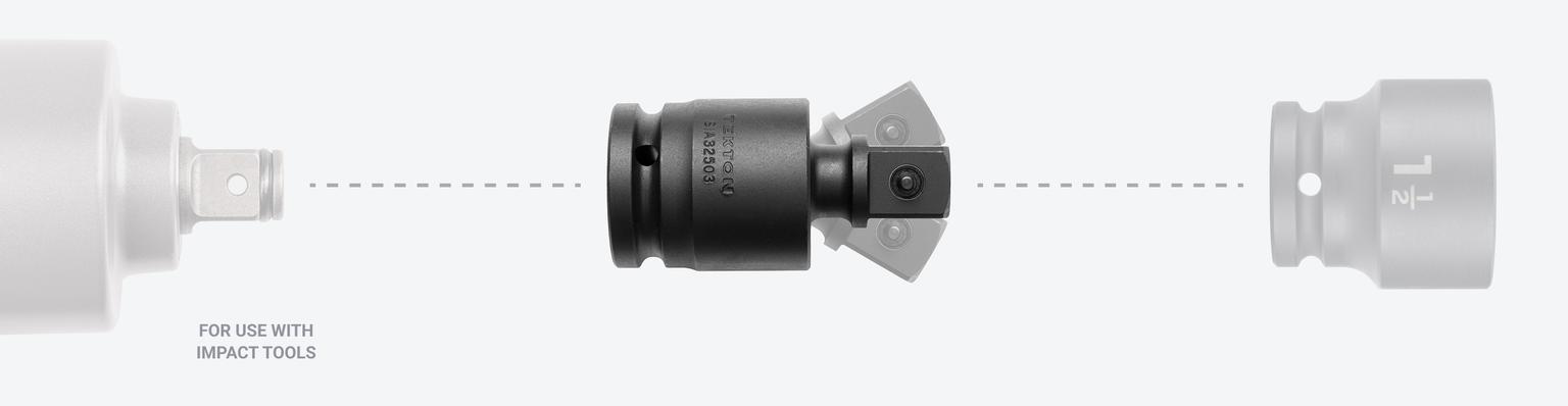 Tekton impact universal joints are for use with impact tools