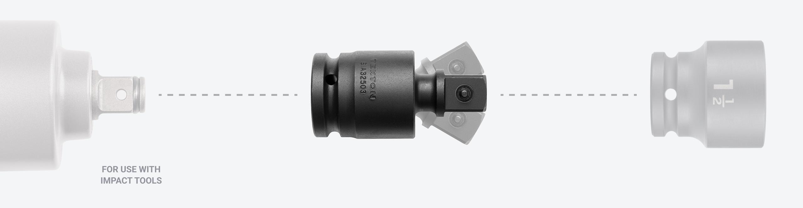 Tekton impact universal joints are for use with impact tools