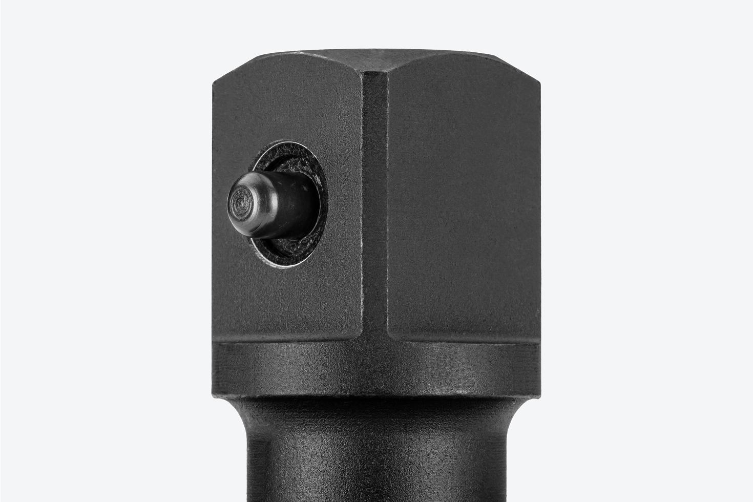 Close-up view of the pin detent on a Tekton 3/4 inch drive impact universal joint.