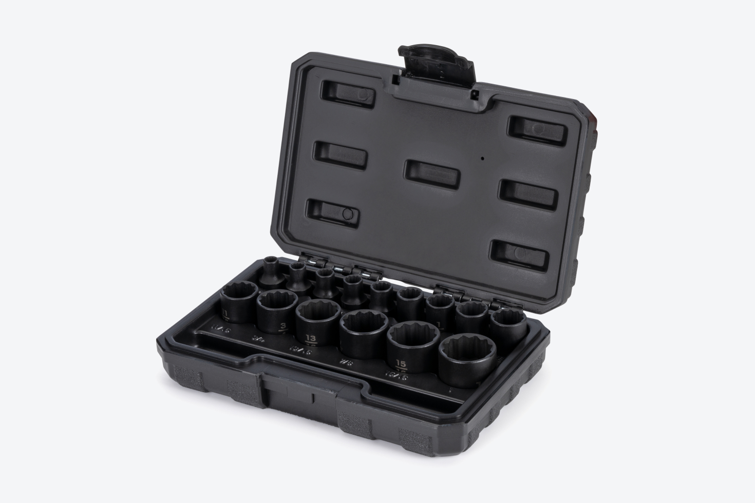 3/8 Inch Drive Shallow 12-Point Impact Socket Set (1/4-1 in.) | TEKTON