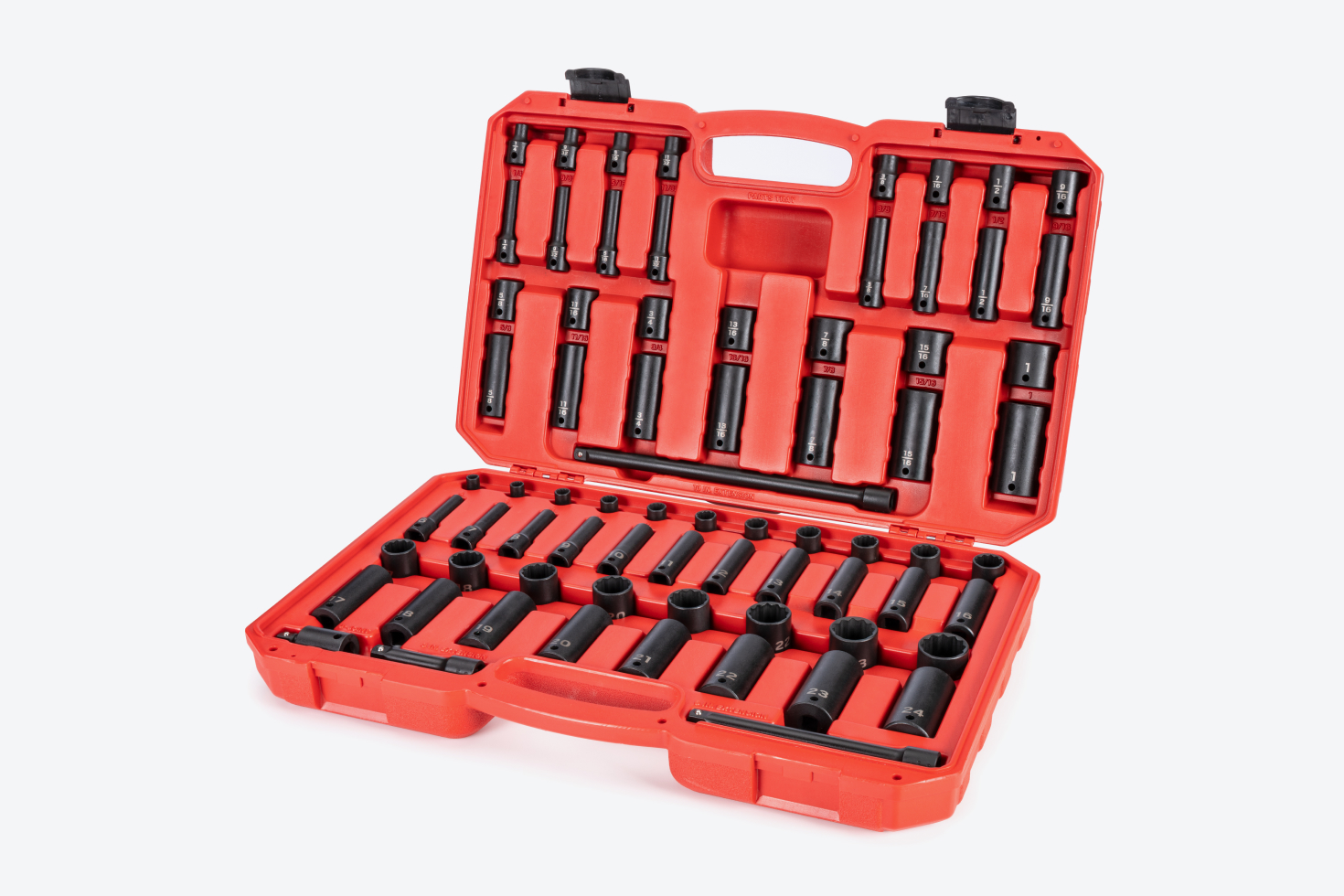 3/8 Inch Drive 12-Point Impact Socket Set (72-Piece) | TEKTON