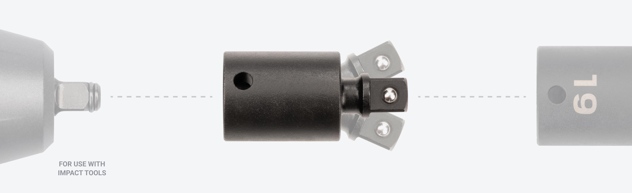 Tekton impact universal joints are for use with impact tools