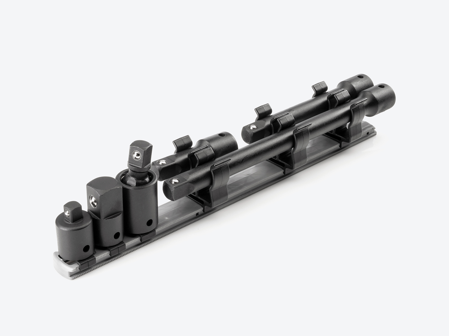 Impact Extension/Accessory Set with Rail (1/4–1/2 in. Drive) | TEKTON