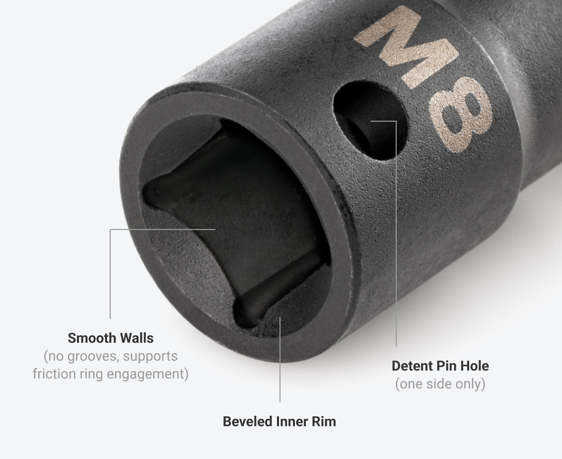 3/8 Inch Drive x M9 Triple Square Impact Bit Socket | TEKTON