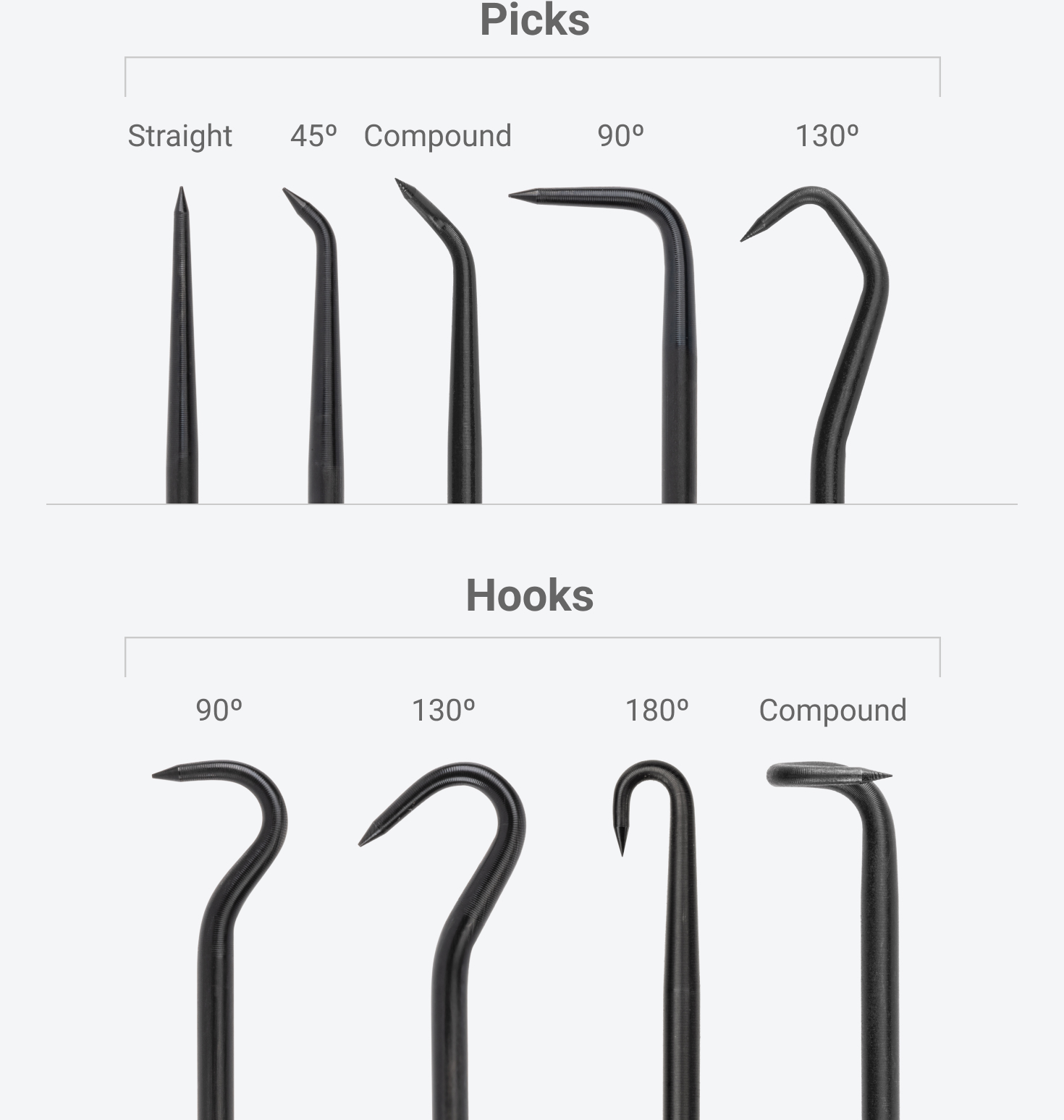 Pointed Pick and Hook Set (9-Piece) | TEKTON | Made in USA