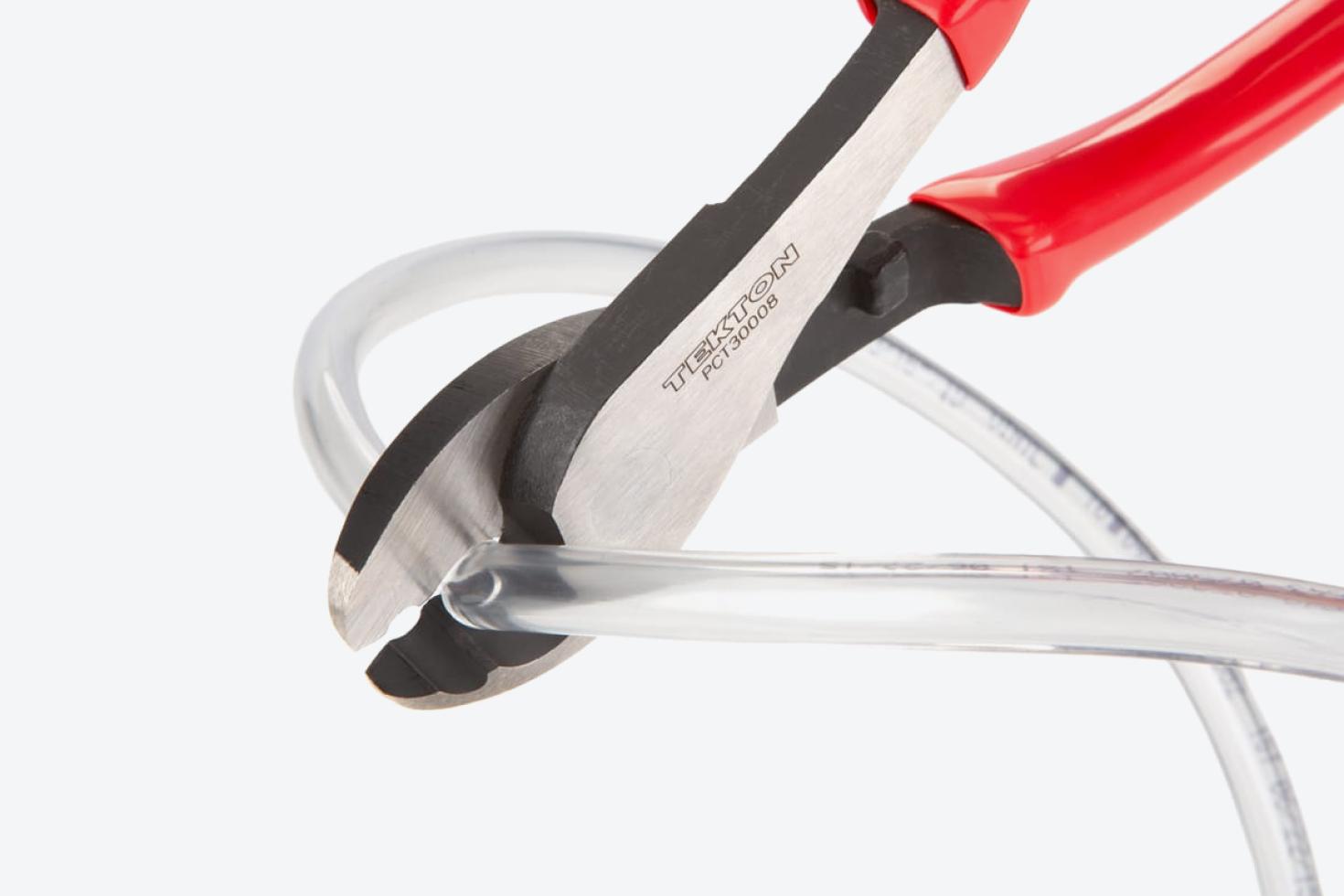 Pliers cutting tubing