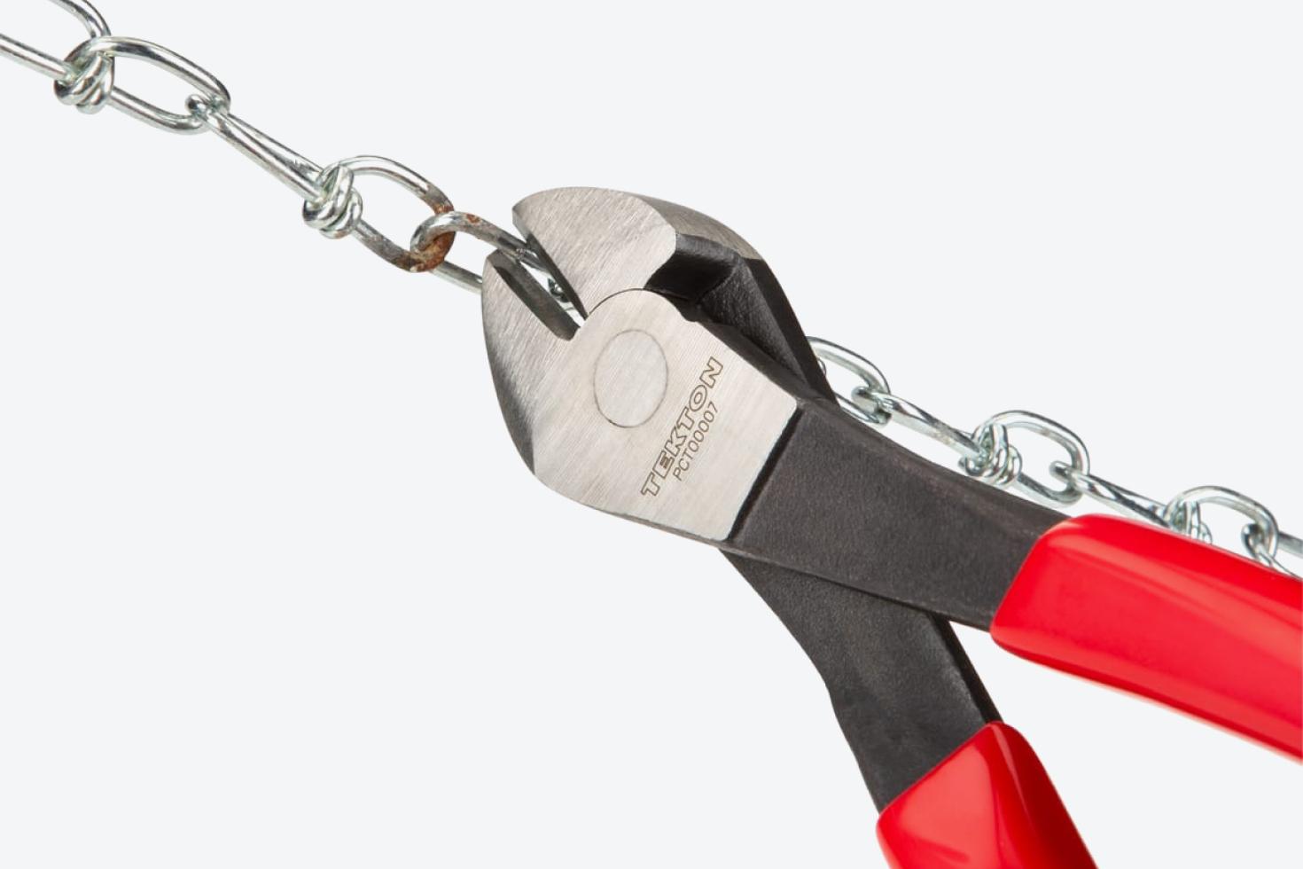 Pliers cutting a chain