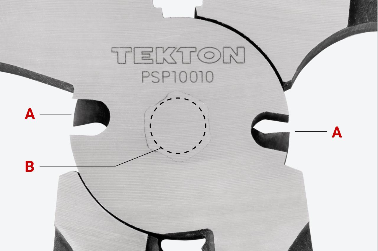 Different parts of the pliers labeled