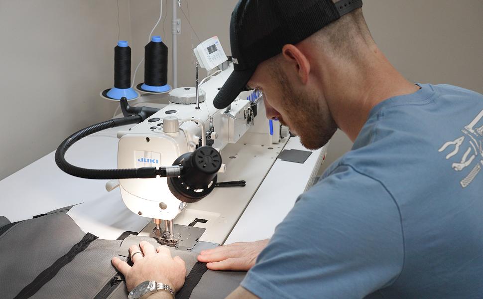 Devin Sewing one of the MTR4 prototypes