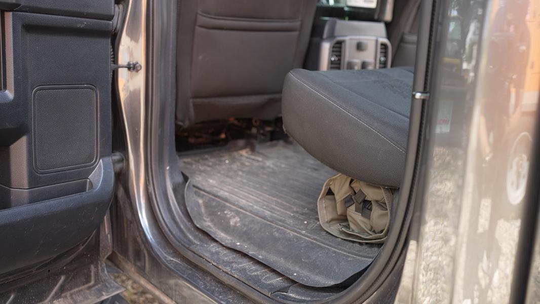 Roll under the rear seat