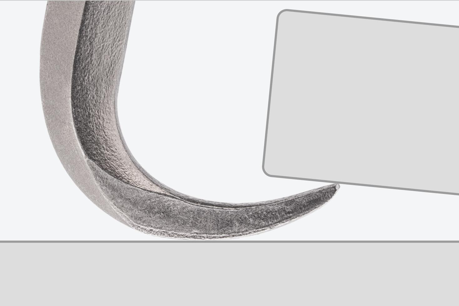Graphic of a rolling head pry bar lifting an object