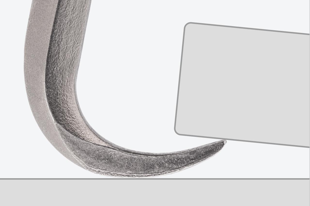 Graphic of a rolling head pry bar lifting an object