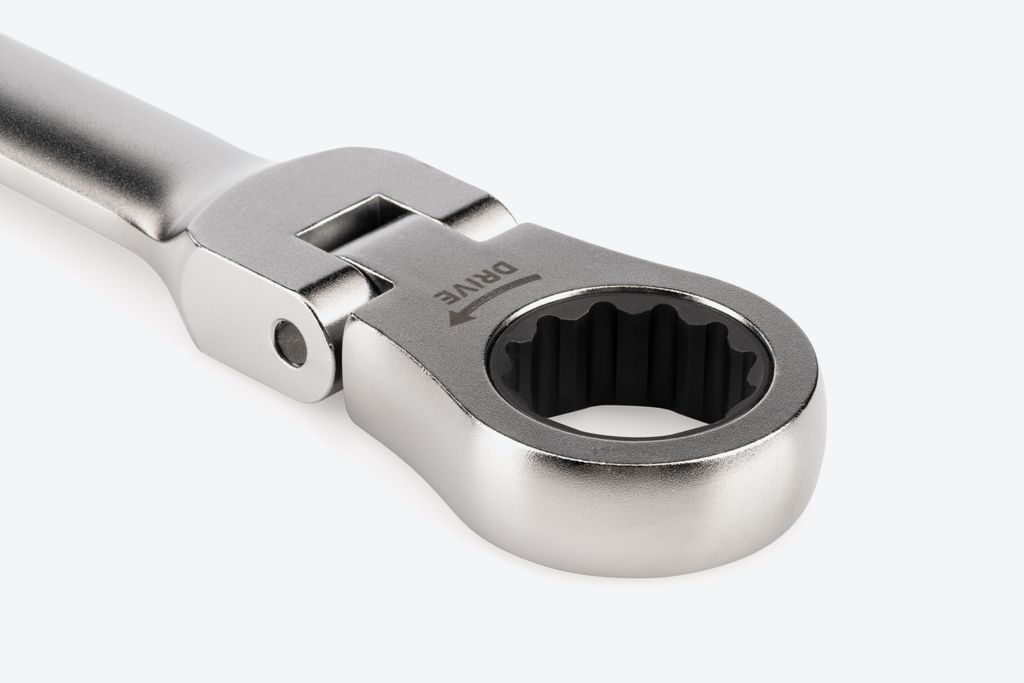 34Piece Flex Ratcheting Combination Wrench Set with Organizer TEKTON