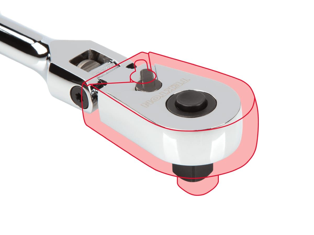 3/8 Inch Drive x 8 Inch Flex Head QuickRelease Comfort Grip Ratchet