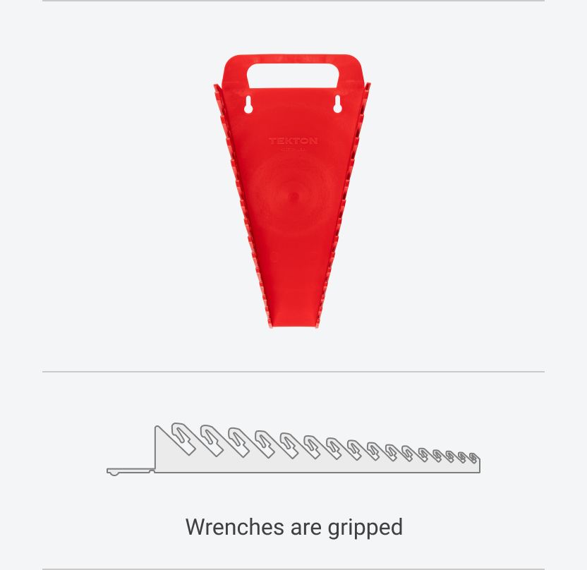 19Tool Wrench Organizer Rack (Black) TEKTON Made in USA